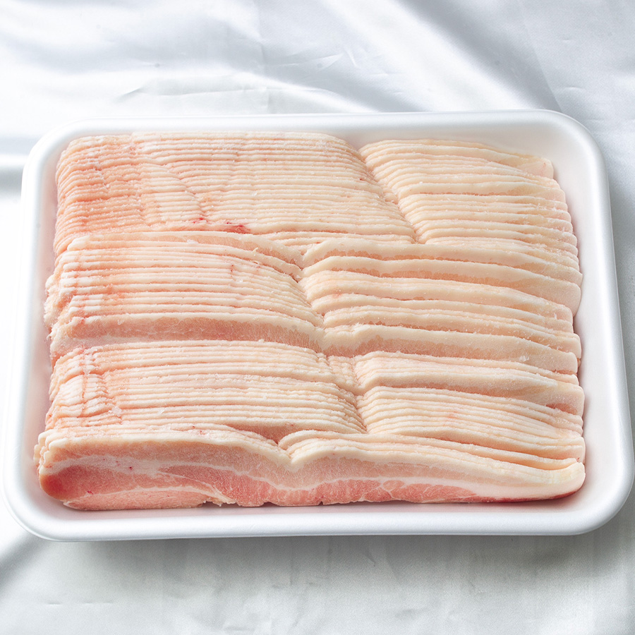 冷凍スペイン産 豚バラ2ｍｍスライス 2kg（1kg×2パック） メガパック メガ盛り