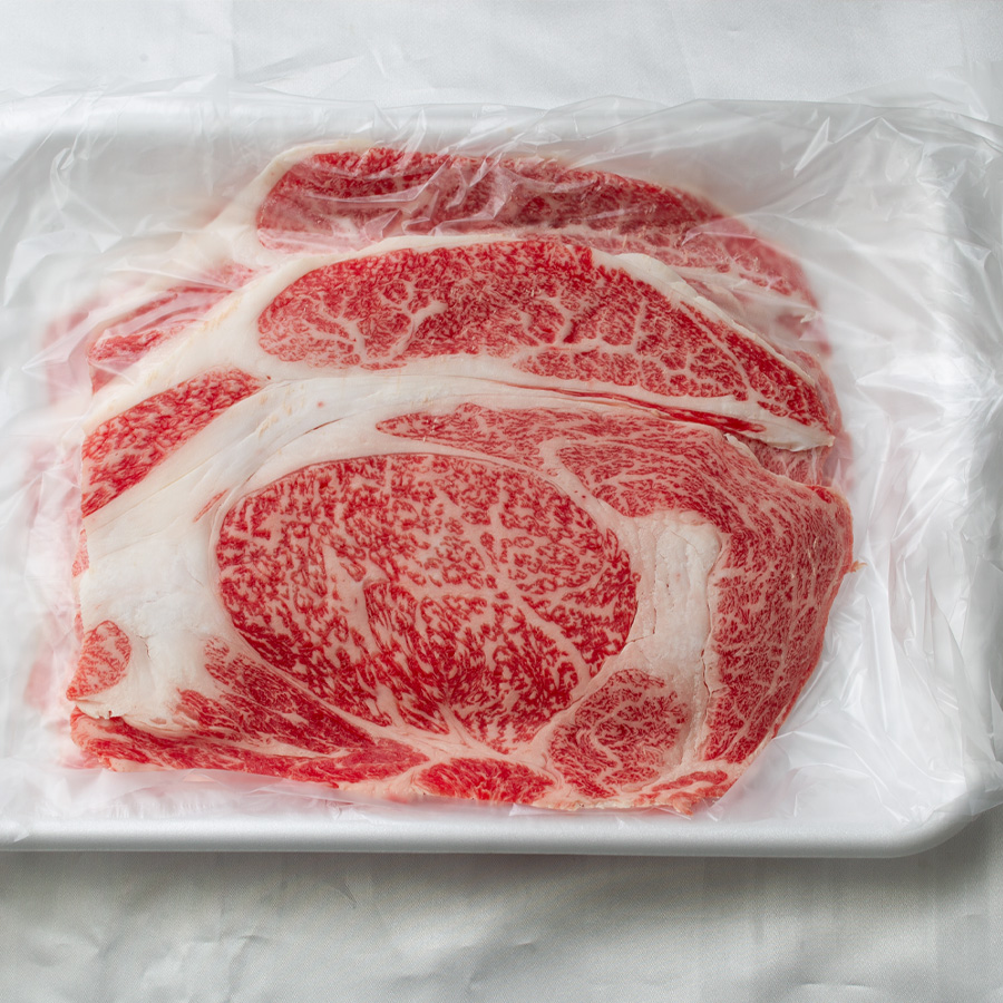 黒毛和牛4等級リブロース 1.5mmスライス（シート入） 500g（１パック）