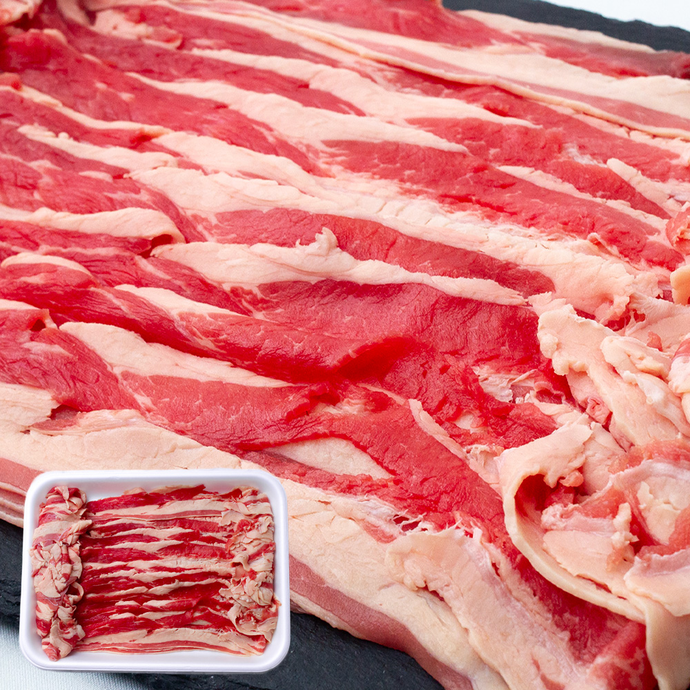 オーストラリア産 グラス牛トモバラ肉／グラスナーベルエンドブリスケット 1.5mmスライス  500g（１パック）【チルド】