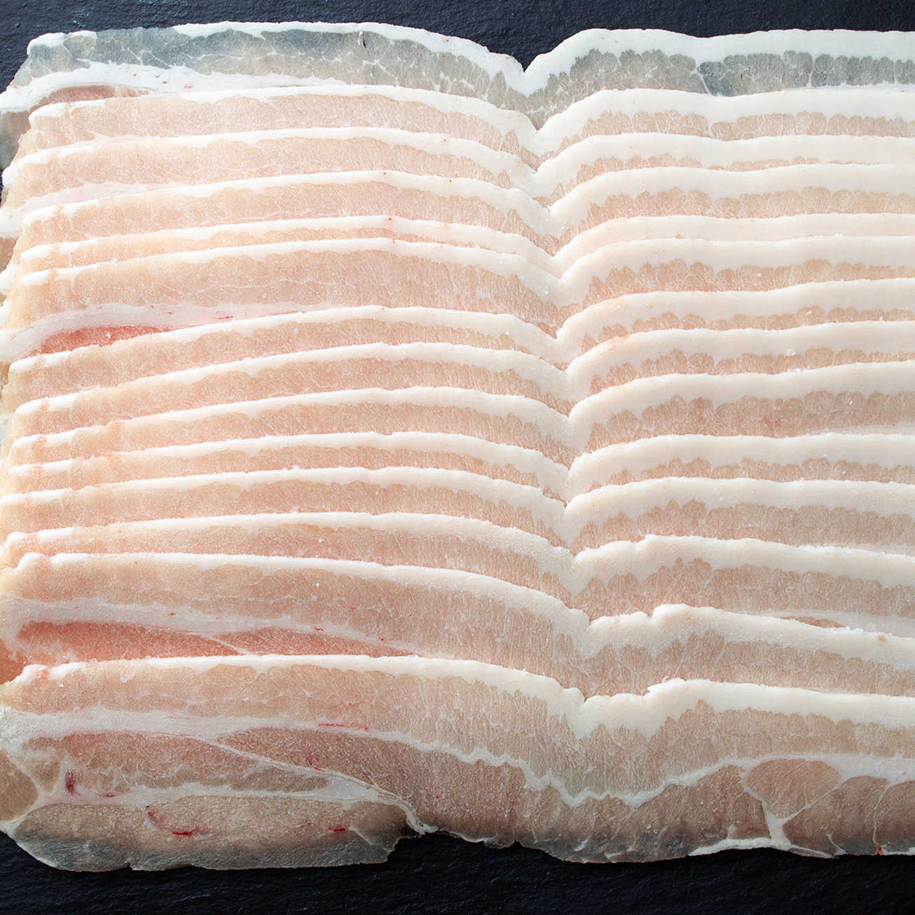 スペイン産 豚バラ肉／ポークシートベリー　2mmスライス 1kg（１パック）【冷凍】